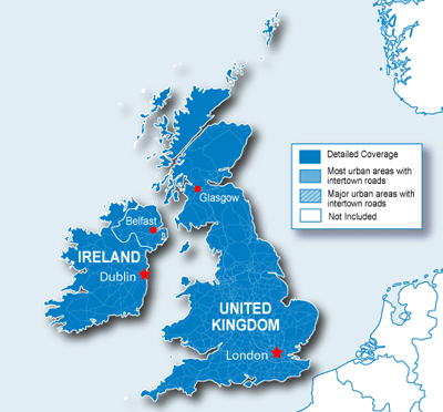 Garmin Ireland on Detailed Map Coverage For Great Britain And Republic Of Ireland