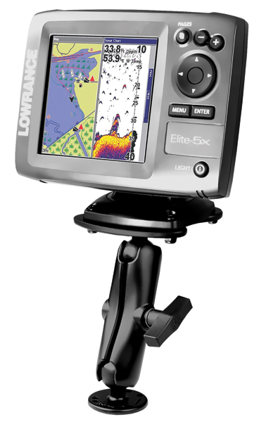 RAM-107U Mount for Humminbird 100, 300, 500, 700 Series, Matrix Series and Lowrance Elite-5 Series