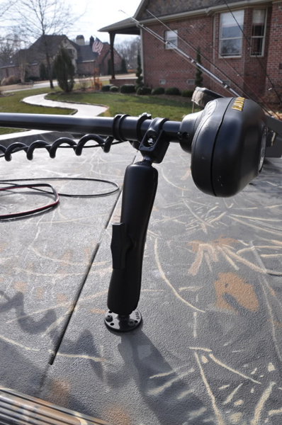 RAM-108-DU Trolling Motor Mount with Long Double Socket Arm