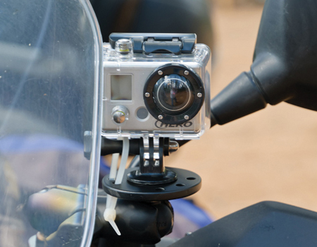 RAM Mounts RAM-B-202AU 2.5 inch Round Base, 1 inch Ball & 1/4 inch - 20 Thread Male Post for Cameras
