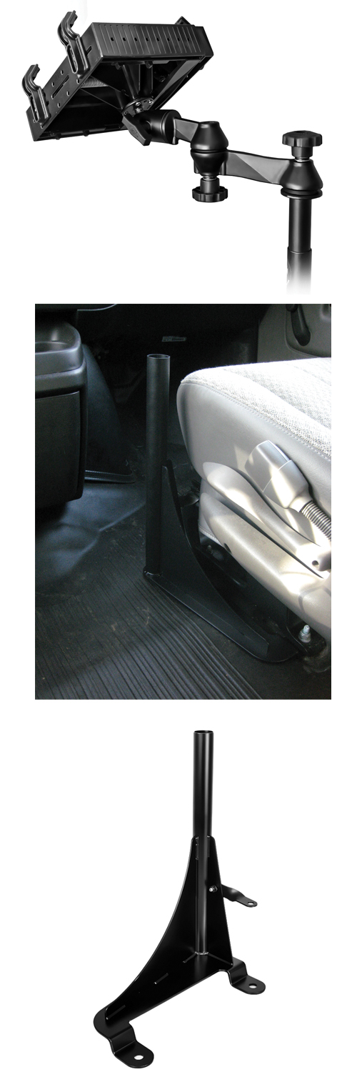 RAM-VB-143-SW1 No-Drill Laptop Mount for the Chevrolet Express Van & GMC Savana Van