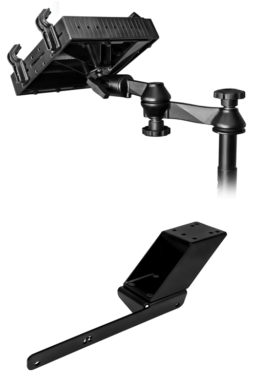 RAM-VB-178-SW1 No-Drill Laptop Mount with 4 inch Riser for the Dodge RAM 1500-5500